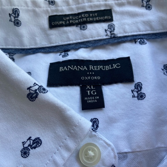 Bicycle Print Button Down Long Sleeve - Picture 3 of 3